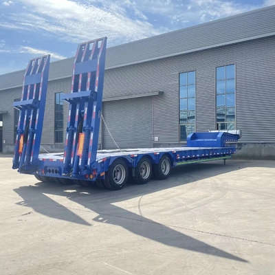 Mechanical Suspension Lowbed Semi Trailer for Heavy Duty Excavator Transportation