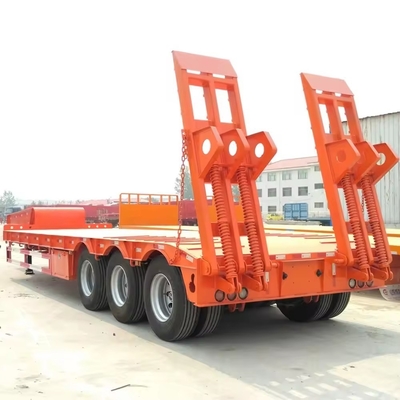 Mechanical Suspension Lowbed Semi Trailer for Heavy Duty Excavator Transportation