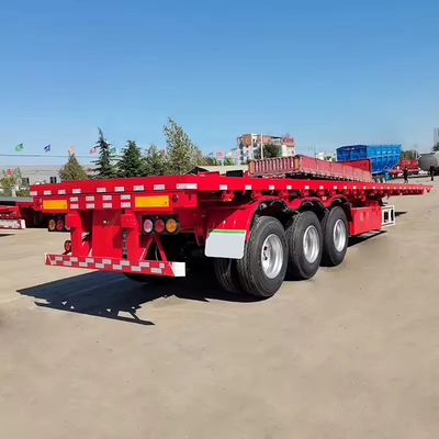 Low Bed Semi Trailer Direct Trailing Arm Type Telescopic Low Flatbed Truck Trailer