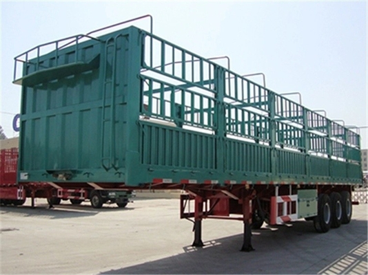 40FT 3 Axles Flatbed Truck Fence Semi Trailer with 8.12.16 Tire Number and Van-type