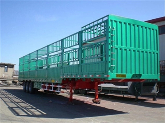 40FT 3 Axles Flatbed Truck Fence Semi Trailer with 8.12.16 Tire Number and Van-type