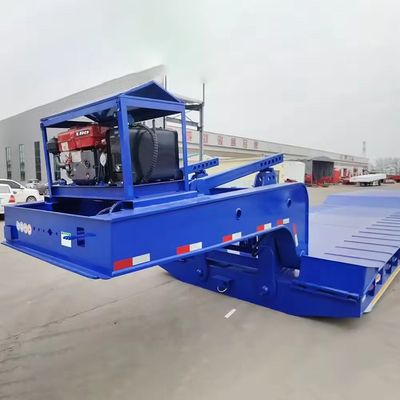 60 80 100 Tons Gooseneck Detachable Low Loader Lowboy Truck Flatbed Lowbed Semi Trailer