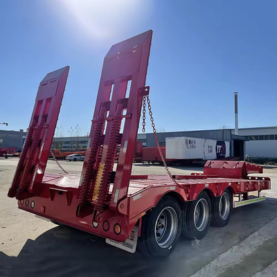 180T 200T Extendable Modular Low Bed Flatbed Trailer 16 Axles in 8 Lines Heavy Duty Loader Truck