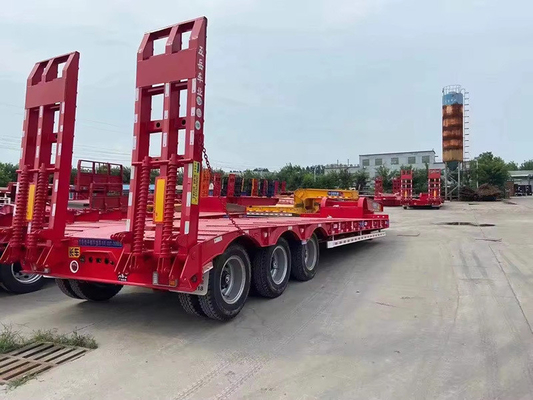 Semi Low Deck Gooseneck Trailer 2 3 4 Axles with and Trailing Arm Type Suspension