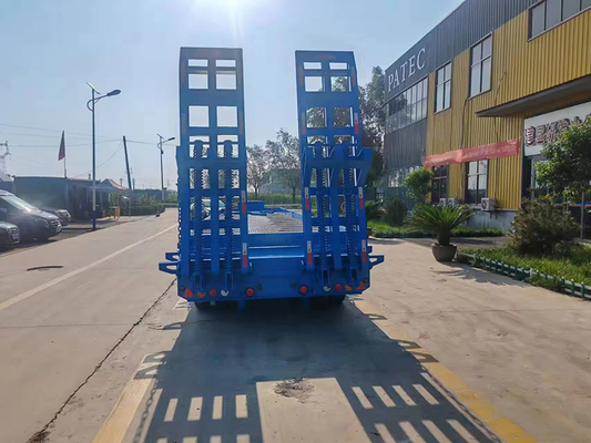 20 Ton Heavy Duty Industrial Transport Flatbed Platform Full Low Bed Trailer with No ABS