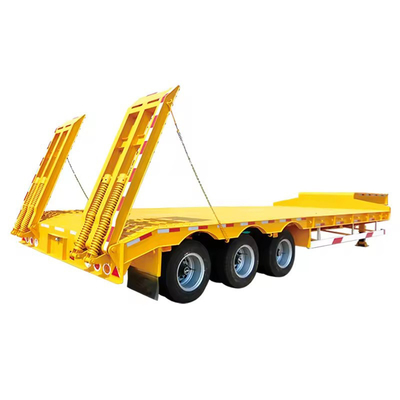 20 Ton Heavy Duty Industrial Transport Flatbed Platform Full Low Bed Trailer with No ABS