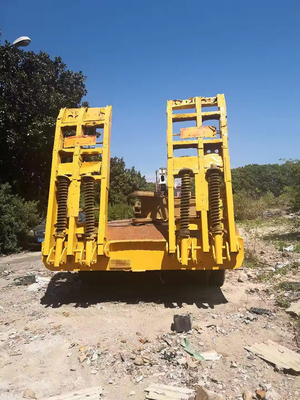 Manual Landing Leg 5 Axle 80 Tons Low Loader Trailer for Carrying Crane Excavator