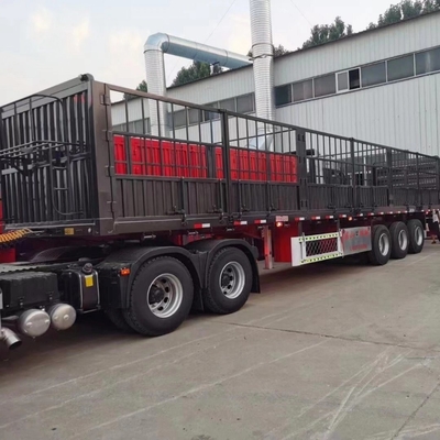 ABS Anti-lock Braking System 3-Axle Fence Cargo Semi-Trailer for Transporting Goods