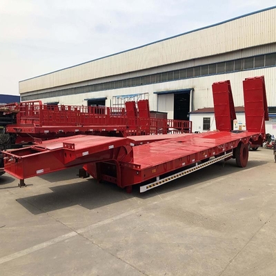 10 Tire Number Iron 3 Axle Flatbed Semi Trailer Semi Truck Trailers Lowbed Semitrailer