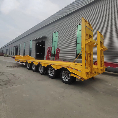 Self-dumping Low Bed Trailer with 120t Loading Capacity and Self-dumping Function
