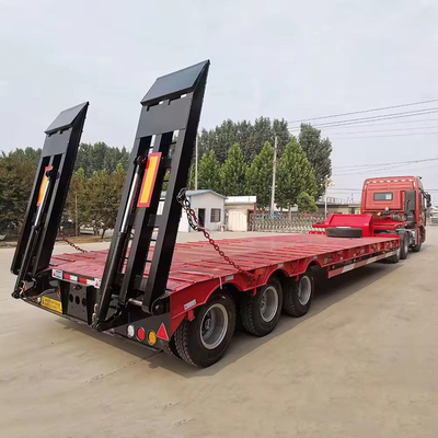 20FT 40FT Flat Bed Transport Container Flatbed Trailer with 10 Tires and 2.3 Axles