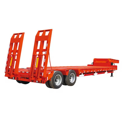 3 Axles 40 FT Flatbed 50 Ton Container Low Boy Low Bed Semi Trailer with Flatbed Type