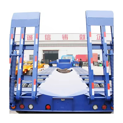 Lowboy Trailer with Trailing Arm Suspension System Heavy Duty Lowbed Low Bed Semi Trailer