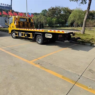 4*2 Wrecker Road Block Flatbed Cargo Tow Truck for On Line Technical Support and Market