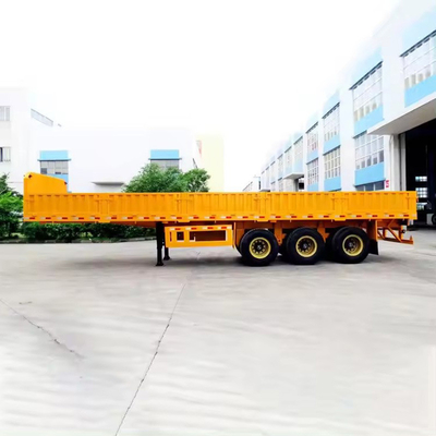 40FT 3 Axles Low Bed Container Gooseneck Flatbed Semi Trailer with Wide Climbing