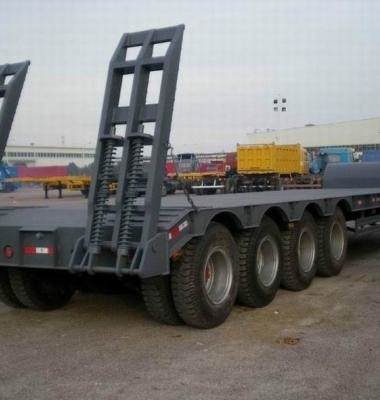 12m Flatbed Flat Bed Cargo Semi Trailers with 3 Axles Gooseneck Transport Low Bed