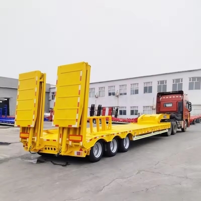 Self-dumping 6-Line 12-Axle Gooseneck Low Bed Semi-Trailer for Heavy Duty Machinery
