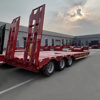 Self-dumping 6-Line 12-Axle Gooseneck Low Bed Semi-Trailer for Heavy Duty Machinery
