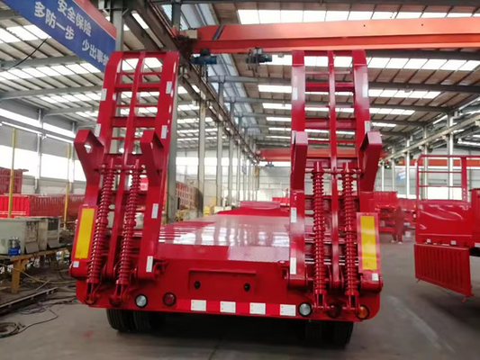 35 Ton 2 Axles Flatbed Low Bed Utility Truck Semi Trailer No ABS Anti-lock Braking System