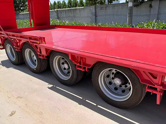 Customizable Dual Tri Axle 40FT Flatbed Chassis Semi Trailer with Flatbed Design