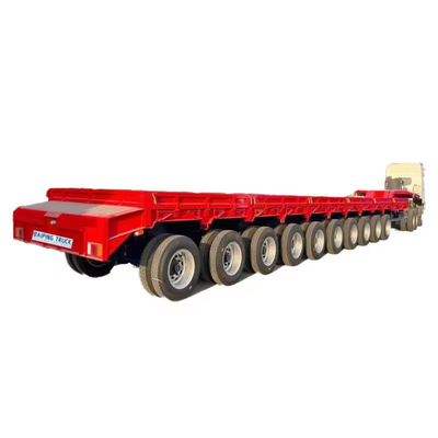 3axles Container Flatbed Trailer 20-60 Feet Flatbed Semi-Trailer with 28t Landing Leg