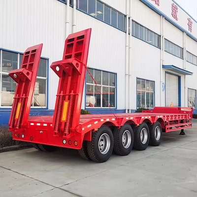 60tons Capacity Extendable Flatbed Trailer with 4 Axles and Low Fuel Consumption