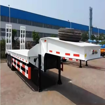 60tons Capacity Extendable Flatbed Trailer with 4 Axles and Low Fuel Consumption