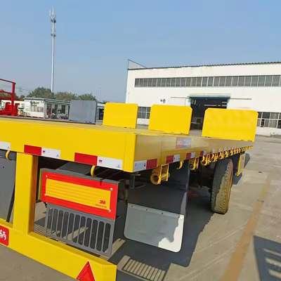 60tons Capacity Extendable Flatbed Trailer with 4 Axles and Low Fuel Consumption