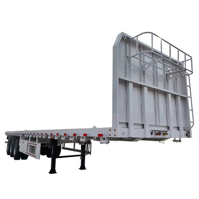 Self-dumping 40FT Flatbed Truck Trailer with 12PCS Twist Lock and 1820mm Tread