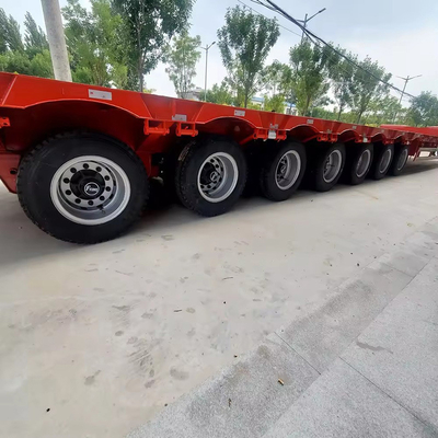 Three Lines Six Axes 40 60ton Long Gooseneck Lowbed Trailer with 1820mm Tread Iron