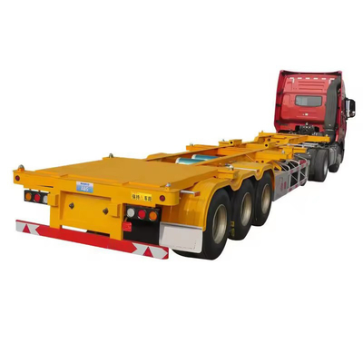 4 Axle Low Flat Semi-Trailer Low Bed Flat Trailer 60 Tons for Your Benefit