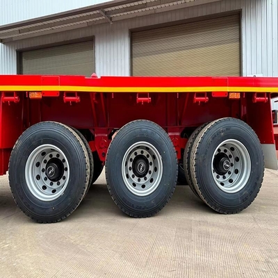12r22.5 Tire 3 Axles 4 Axles Container Semi Trailer 40hq Flatbed Cargo Semi Trailer