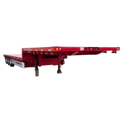 13500X3000X1550 mm Iron Lowbed Semi Trailer for Machinery Transport 13m Flatbed Trailer
