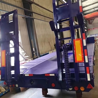 Low Bed Trailers 3 Axles 1820mm Tread Suitable for Heavy Big Equipment Transportation