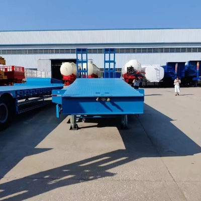 Low Bed Trailers 3 Axles 1820mm Tread Suitable for Heavy Big Equipment Transportation