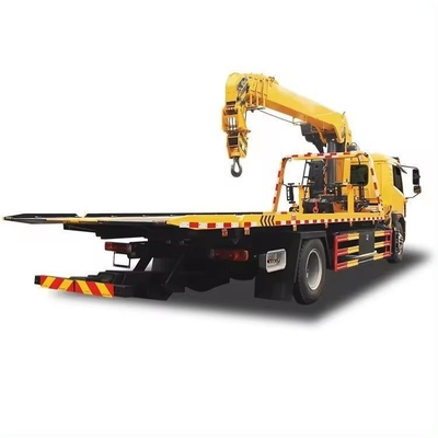 Dongfeng 8 10 Ton Towing Weight Euro III IV V Diesel 21m 5 Ton Winch Recovery Flatbed Tow Truck