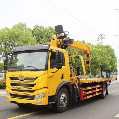 Dongfeng 8 10 Ton Towing Weight Euro III IV V Diesel 21m 5 Ton Winch Recovery Flatbed Tow Truck