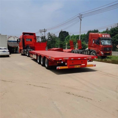 3 Axle Flatbed Semi Trailer for Transporting Containers No ABS Anti-lock Braking System
