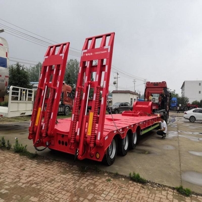 3 Axle Flatbed Semi Trailer for Transporting Containers No ABS Anti-lock Braking System