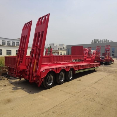 3 Axle Flatbed Semi Trailer for Transporting Containers No ABS Anti-lock Braking System