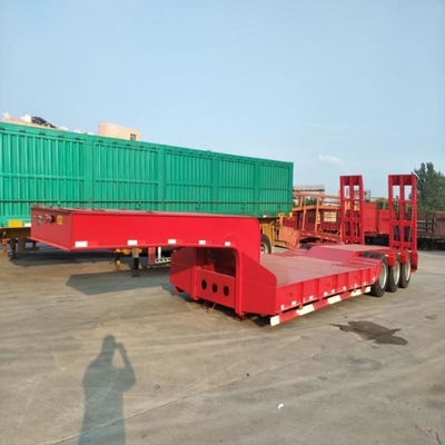 Tri-Axles Un-Removable Gooseneck 13m Lowbed Low Bed Semi Truck Trailer for Transportation
