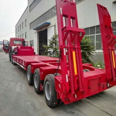 3 Axle 50 Tons 60ton Lowbed Semi Truck Trailers for Heavy Duty Equipments Transport