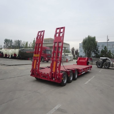 3 Axle 50 Tons 60ton Lowbed Semi Truck Trailers for Heavy Duty Equipments Transport
