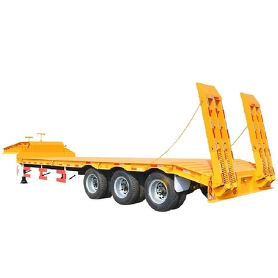 3-Axis Low Flat Bed Semi Trailer Container Cargo Semi Trailer for Container Transport