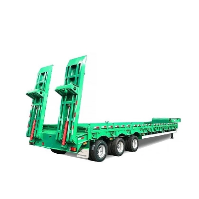 3-Axis Low Flat Bed Semi Trailer Container Cargo Semi Trailer for Container Transport