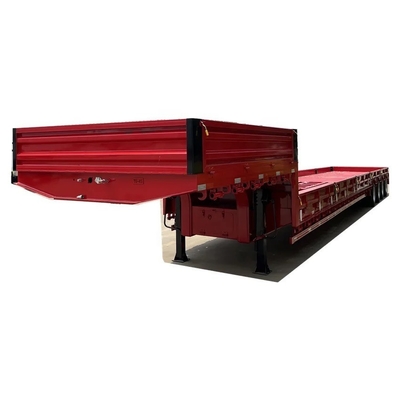 60-80 Ton Low Flatbed Trailer Semi-Trailer with Light Duty Grade and 1820mm Tread