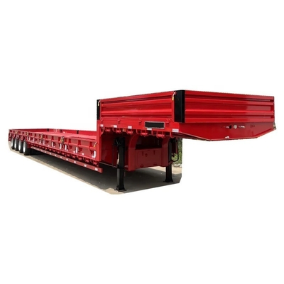 60-80 Ton Low Flatbed Trailer Semi-Trailer with Light Duty Grade and 1820mm Tread