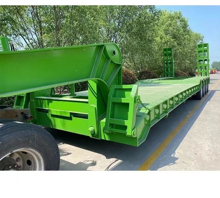 50 Ton Green Loader Truck Trailer 3 4-Axis Customization 1 Year After-sales Service