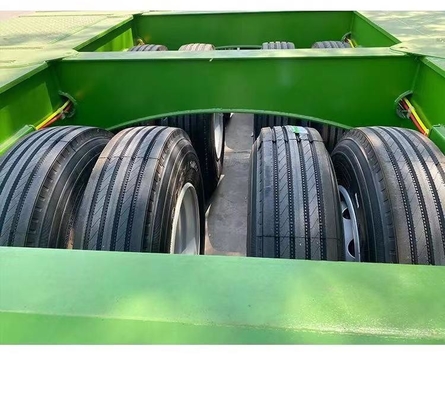 50 Ton Green Loader Truck Trailer 3 4-Axis Customization 1 Year After-sales Service