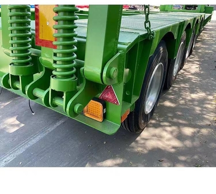 50 Ton Green Loader Truck Trailer 3 4-Axis Customization 1 Year After-sales Service